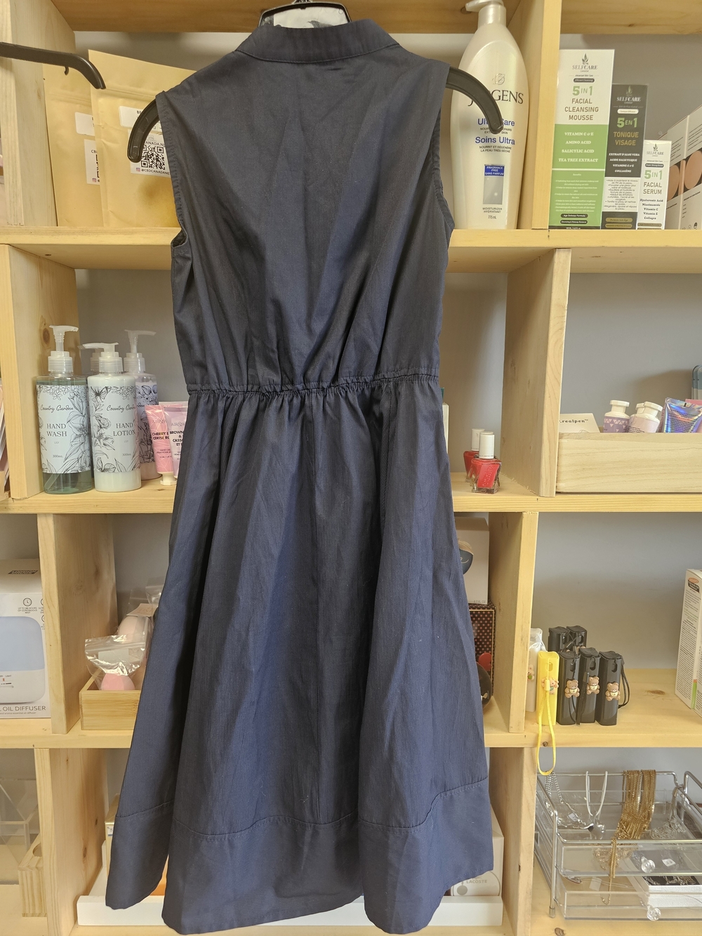 Source Unknown Navy Sleeveless A-Line Mini Dress - Picture 4 of 6